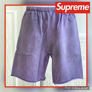 ◆新品未使用◆Supreme Spray Sweatshort Violet L シュプリーム スプレー スウェットショーツ ハーフパンツ バイオレット 半ズボン 20FW