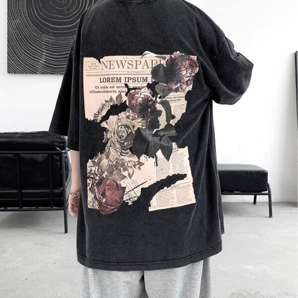 FVLMEN 半袖Tシャツ 黒　Lサイズ