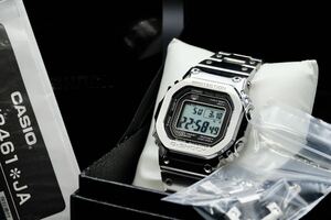 【1円スタート】 G-SHOCK CASIO GMW-B5000D-1JF 腕時計 Gショック ソーラー Bluetooth タフソーラー カシオ シルバー