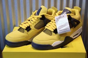 【新品、未使用】 ジョーダン4 27.5cm NIKE AIR JORDAN スニーカー ナイキ RETRO イエロー 