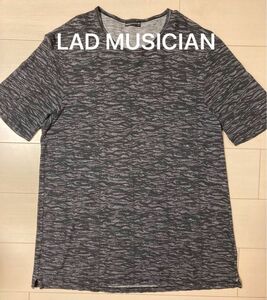 LAD MUSICIAN ラッドミュージシャン　Tシャツ　42 チャコールグレー　総柄　日本製　レア　入手困難