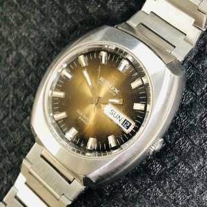 124◆ 機械式 自動巻き エドックス 稼働品 EDOX DIA-MATIC 3000 カットガラス 純正ベルト ブラウン系 文字盤 スイス製 used