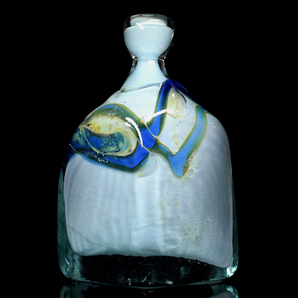 DUNHILL ダンヒル ハンドメイド ガラス花瓶 ベース 紙製元箱 ヴィンテージ 希少作品 検索：レザー 喫煙 キセル パイプの画像2
