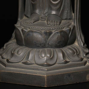 金工師 株木秀明 作 銅製 聖観音菩薩立像 ブロンズ像 仏像 彫刻 仏教美術の画像5
