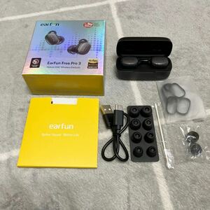 EarFun Free Pro 3 ANC機能ワイヤレスイヤホン/QCC3072チップ/aptX adaptive Bluetooth 5.3/6-マイクcVc8.0通話ノイズリダクション/