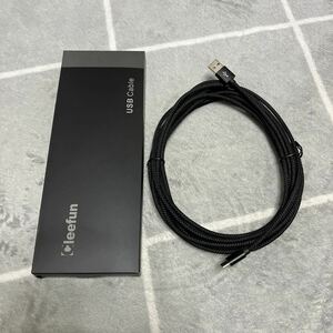 USB Type C ケーブル5m CLEEFUN USB A to USB C ケーブル 長い QC3.0対応 充電コード タイプc 高耐久ナイロンType-c機種対応 ブラック