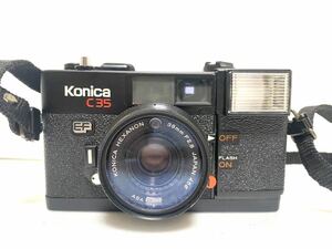 ～１円スタート～【シャッター〇】 KONICA C35 EF ブラック コニカ ボディ + HEXANON 38mm 1:2.8 レンズ コンパクト フィルムカメラ