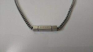 1498送料無料 DIESEL ディーゼル ネックレス STEEL スチール シルバーカラー アクセサリー チェーン