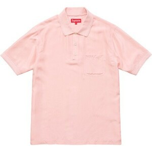 シュプリーム　Supreme Silk Polo　PINK　M　シュプリーム　シルクポロシャツ