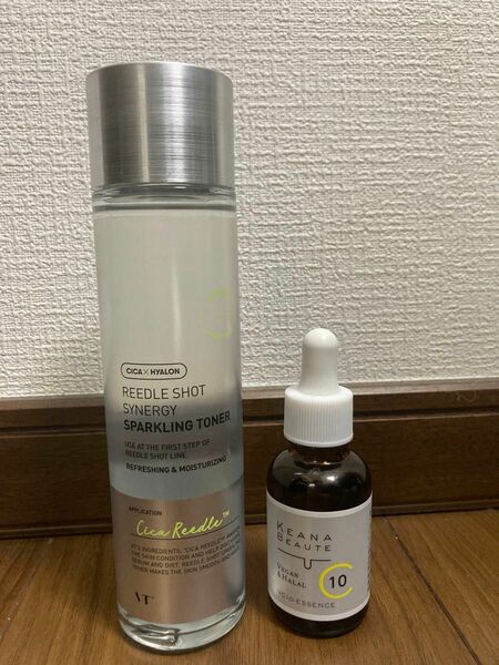 CICA×HyALON REEDLE SHOT SYNERGY SPARKLING TONER とKEANA BEAUTE コスメ