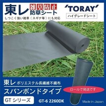 GT-6【即決】在庫処分！28万円分相当品　【東レ】アクスター（G2260BK 210ｃｍ×100m巻×2本）ハイグレード 防根 防草シート_画像1