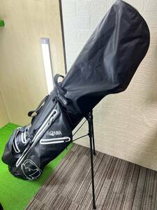 【中古良品】HONMA　9.5型（47インチ対応）　軽量タイプ　スタンド式キャディバック　4分割　黒　ホンマ