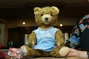 40s TEDDY BEAR ドイツ アンティーク ビンテージ オールド テディベア 熊 ぬいぐるみ 西洋人形 37CM 検) STEIFF HERMANN 並に可愛いです!