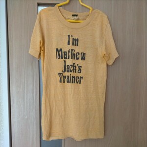 半袖 ロゴプリント Tシャツ YOUTH ( L ) イエロー Made in U.S.A. キッズ 半袖Tシャツ 男女兼用 子供服 下北系 高円寺系 古着系