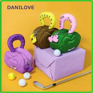 【美品】韓国ゴルフブランド　DANILOVE ミニトートバッグ　グリーン