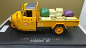 スケール 1/43 マツダ T1500 TUB85 1966年 ！ (日本通運仕様) NO 10 懐かしの商用車コレクション！