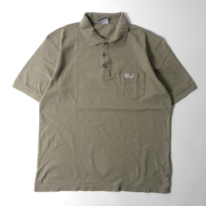  Jack Wolfskin Jack Wolfskin TRAVEL pocket Logo embroidery go in kanoko polo-shirt short sleeves Brown outdoor wear m0314-27