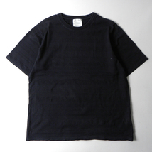 マッキントッシュフィロソフィー MACKINTOSH PHILOSOPHY コットン100% ボーダー柄クルーネックTシャツ カットソー 40 ブラック m0314-15_画像1