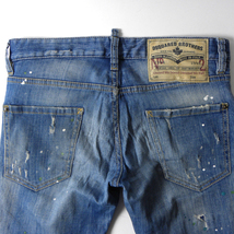 イタリア製 ディースクアード DSQUARED2 S74LB0320 Regular clement jean ペイントダメージ加工ジーンズ デニムパンツ 44 国内正規 m0322-7_画像1