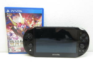 16152 久603-306　PS Vita　本体 ソフト　PCH-2000　ブラック 黒色　プレステヴィータ　戦国無双4-Ⅱ　ゲーム機　中古品　ヤ60