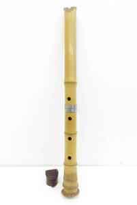 15984 ロ603-090　尺八　峰月　在銘　都山流　竹製　楽器 管楽器　伝統楽器　和楽器　歌口破損あり　中古品　ヤ80
