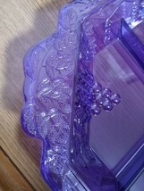 未使用 昭和レトロ プラスチック製 オードブル皿 葡萄 紫 Fujilex 富士化学工業_画像5