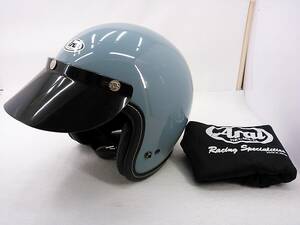 【送料無料】良品 2021年製 Arai アライ CLASSIC AIR クラシックAIR ICE BLUE アイスブルー Lサイズ バイザー付き ジェットヘルメット