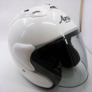【送料無料】Arai アライ MZ GLASS WHITE グラスホワイト XLサイズ ジェットヘルメットの画像7