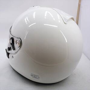 【送料無料】使用回数少 良品 Arai アライ GP-6S WHITE ホワイト Lサイズ 59-60cm 4輪用 カート フルフェイスヘルメットの画像4