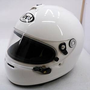 【送料無料】使用回数少 良品 Arai アライ GP-6S WHITE ホワイト Lサイズ 59-60cm 4輪用 カート フルフェイスヘルメットの画像2