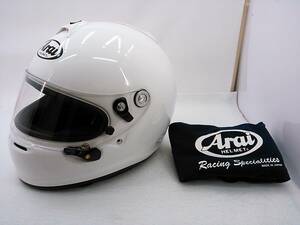 [ free shipping ] usage little superior article Arai ARAI GP-6S WHITE white L size 59-60cm 4 wheel for Cart full-face helmet 