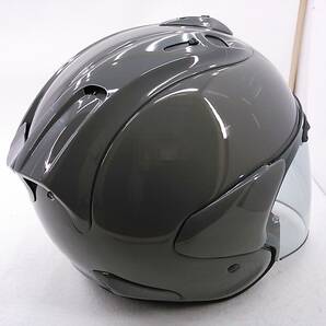 【送料無料】使用回数少 程度上 2021年製 Arai アライ VZ-RAM モダングレー Sサイズ ジェットヘルメットの画像6