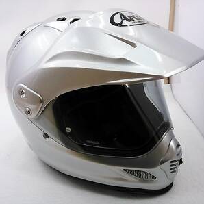 【送料無料】使用回数少 美品 Arai アライ TOUR-CROSS 3 ツアークロス3 アルミナシルバー Lサイズ ヘルメットの画像7