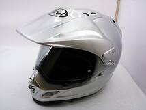 【送料無料】使用回数少 美品 Arai アライ TOUR-CROSS 3 ツアークロス3 アルミナシルバー Lサイズ ヘルメット_画像2