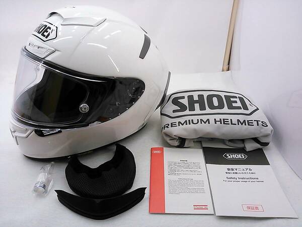 【送料無料】良品 2022年製 SHOEI ショウエイ X-Fourteen X-14 ホワイト Mサイズ フルフェイスヘルメット