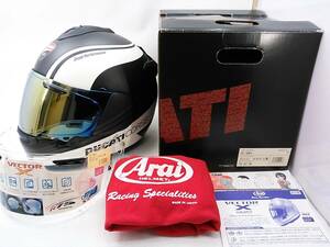 【送料無料】良品 Arai アライ VECTOR-X ベクターX Ducati Corse SBK3 Lサイズ ミラーシールド＆元箱付き ドゥカティ ヘルメット