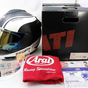 【送料無料】良品 Arai アライ VECTOR-X ベクターX Ducati Corse SBK3 Lサイズ ミラーシールド＆元箱付き ドゥカティ ヘルメット