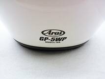 【送料無料】使用極わずか 美品 Arai アライ GP-5WP WHITE ホワイト Lサイズ 59-60cm 元箱付き ヘルメット 4輪用 カート_画像5