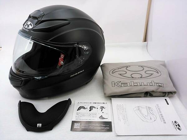 【送料無料】試着程度 美品 2023年製 OGK KABUTO オージーケー SHUMA シューマ フラットブラック Sサイズ フルフェイスヘルメット