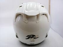 【送料無料】良品 Arai アライ SZ-Ram4 GLASS WHITE グラスホワイト Mサイズ ミラーシールド付き ジェットヘルメット_画像3