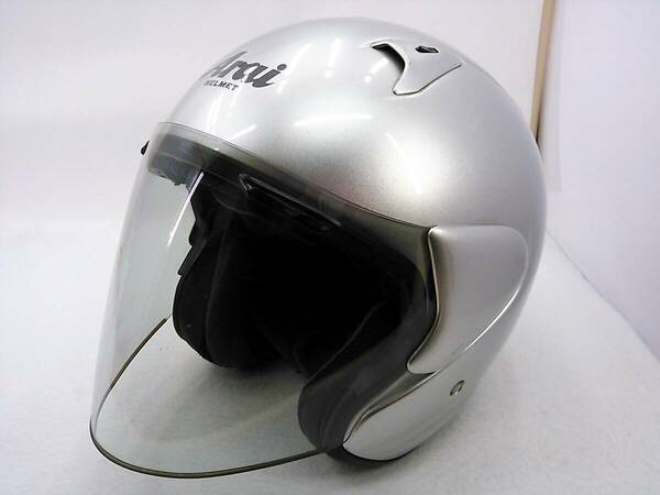 【送料無料】Arai アライ SZ-F SZF ALUMINA SILVER アルミナシルバー Mサイズ ジェットヘルメット