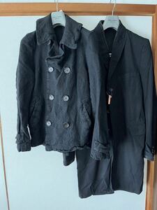 COMME des GARCONS HOMME　コムデギャルソンオム　縮絨　Pコート　チェスタコート　２点セット