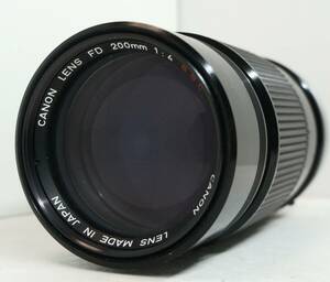 ~実写確認済~ ☆実用良品・人気の望遠単焦点レンズ☆　キャノンFDマウント用 CANON LENS FD 200mm F4 S.S.C (I0290)