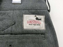 美品 ギャングスタービル GANGSTERVILLE GSV-12-AW25　スラックス　バックフラップ　ボタンフライ　gray　M パンツ_画像6