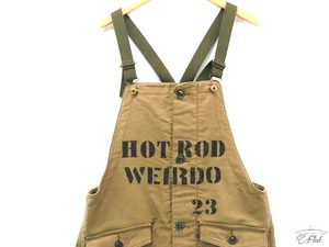 美品 ウィアード WEIRDO WRD-17-AW-05　オーバーオール　デッキパンツ　ペイント　 khaki S