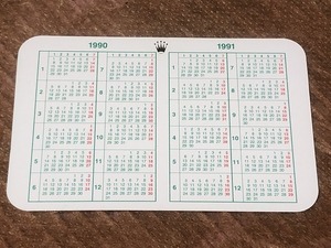 ロレックス カレンダー 1990年 1991年 ノベルティ ヴィンテージ アンティーク Calendar E番 X番 N番 90年代 時計 付属品 ROLEX 非売品
