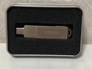 603i0123 GERGO USBメモリ 512GB 1TB 2IN1 USB3.0＆Type-C メモリー フラッシュメモリ 外付け 容量不足解消 小型 360度回転式 スマホ用 