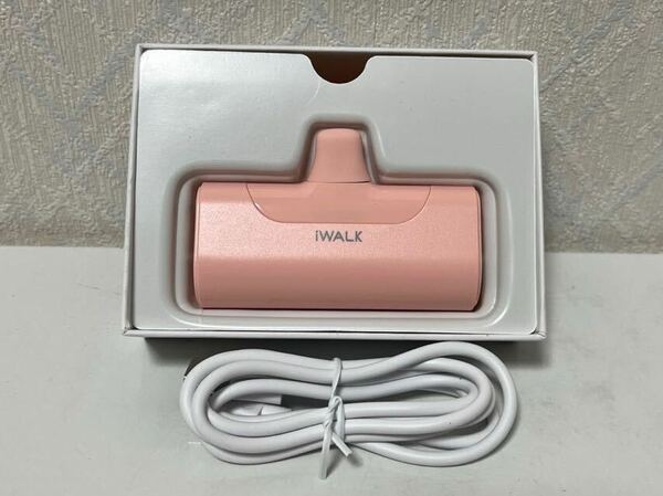 603i2512 iWALK モバイルバッテリー 超小型 iPhone 4500mAh コネクター内蔵 コードレス 軽量 直接充電 