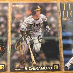 プロ野球チップスカード　近本光司　金箔サイン入り　阪神タイガース　S‐27