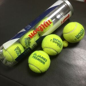 中古 使用済 テニスボール WILSON TOUR 等 6 個 送料520円